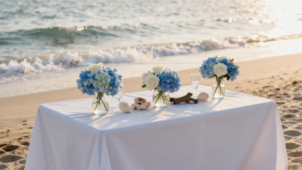 14 Blue and White Centerpieces Wedding Ideas With Coastal Elegance