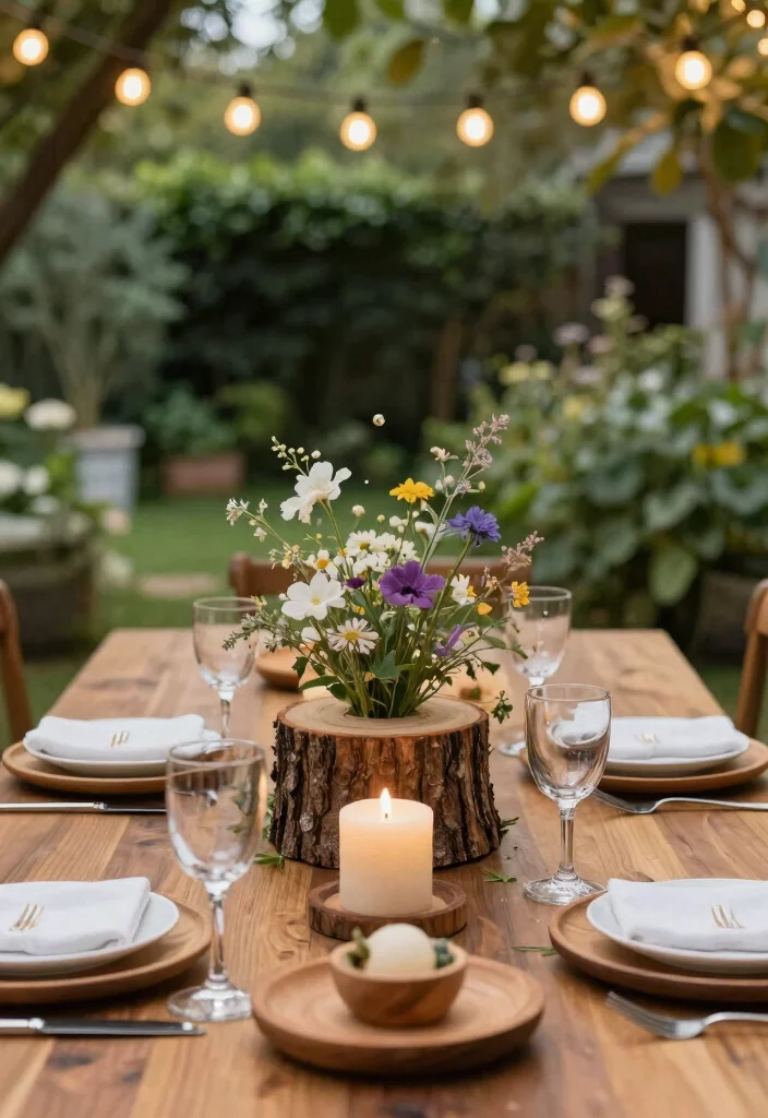 14 Country Wedding Table Decor Ideas With Rustic Romance 14 14 Country Wedding Table Decor Ideas With Rustic Romance - 4. Wooden Accents and Decor 1