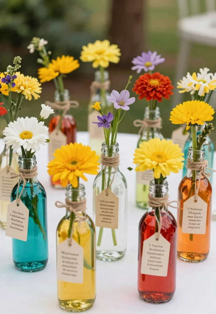 14 Disney Wedding Centerpieces Ideas With Fairytale Magic 26 14 Disney Wedding Centerpieces Ideas With Fairytale Magic - 6. Whimsical Glass Bottles 1