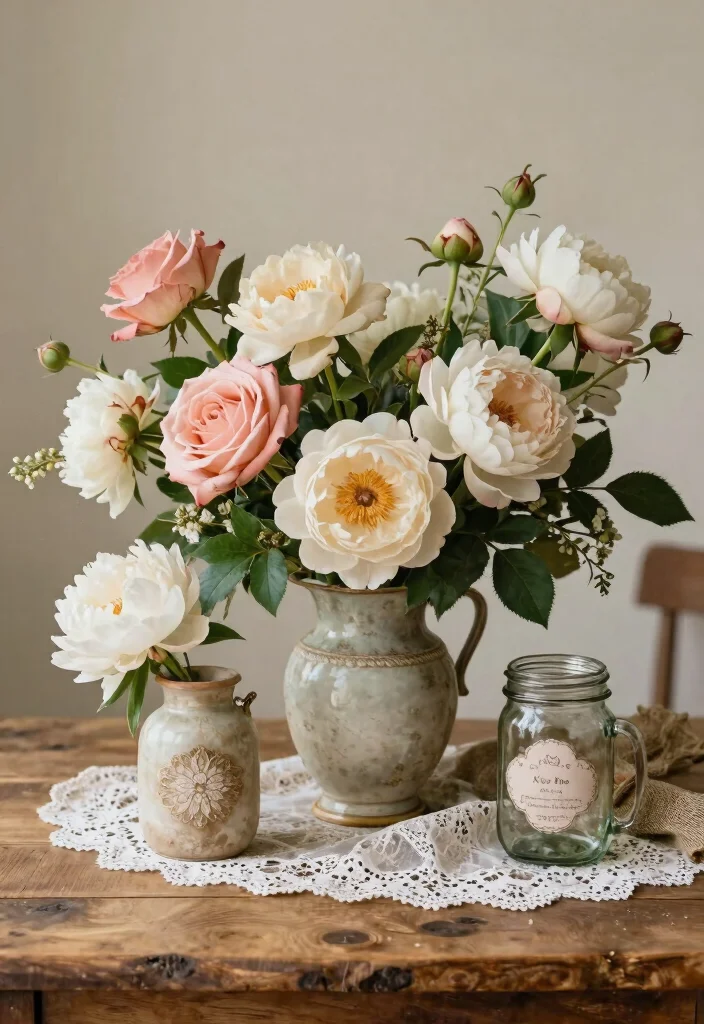 14 Flowers for Wedding Decoration Ideas That Transform Any Venue 54 14 Flowers for Wedding Decoration Ideas That Transform Any Venue - 14. Vintage Floral Decor 1