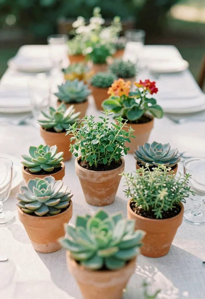 14 Flowers for Wedding Decoration Ideas That Transform Any Venue 15 14 Flowers for Wedding Decoration Ideas That Transform Any Venue - 5. Potted Plants as Decor 1