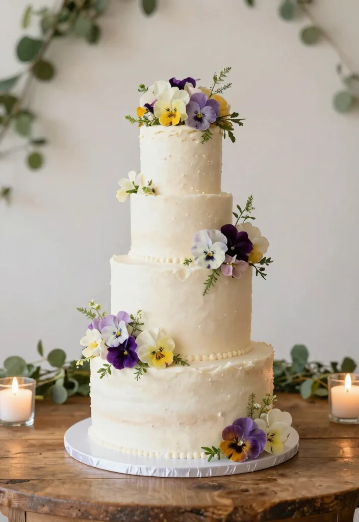 14 Flowers for Wedding Decoration Ideas That Transform Any Venue 16 14 Flowers for Wedding Decoration Ideas That Transform Any Venue - 6. Floral Cakes 1
