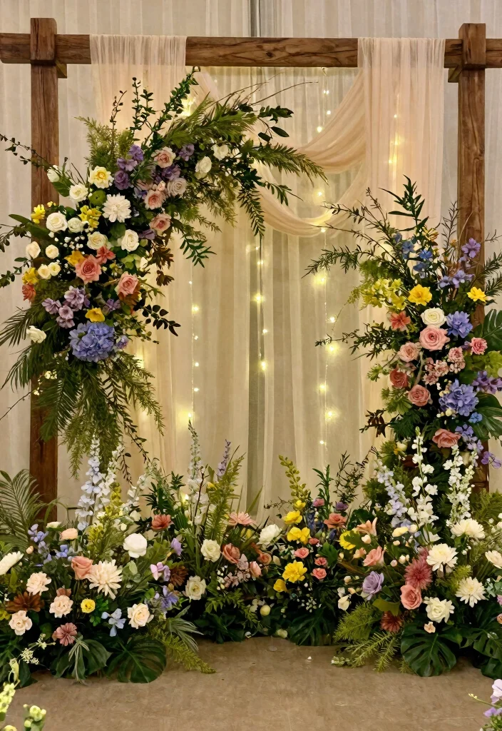 14 Flowers for Wedding Decoration Ideas That Transform Any Venue 27 14 Flowers for Wedding Decoration Ideas That Transform Any Venue - 7. Floral Installation Backdrops 1