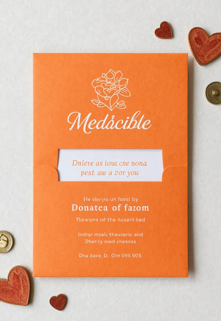 14 Orange Wedding Invitations Ideas With Vibrant Charm - 11. Charitable Donations in Place of Favors 1