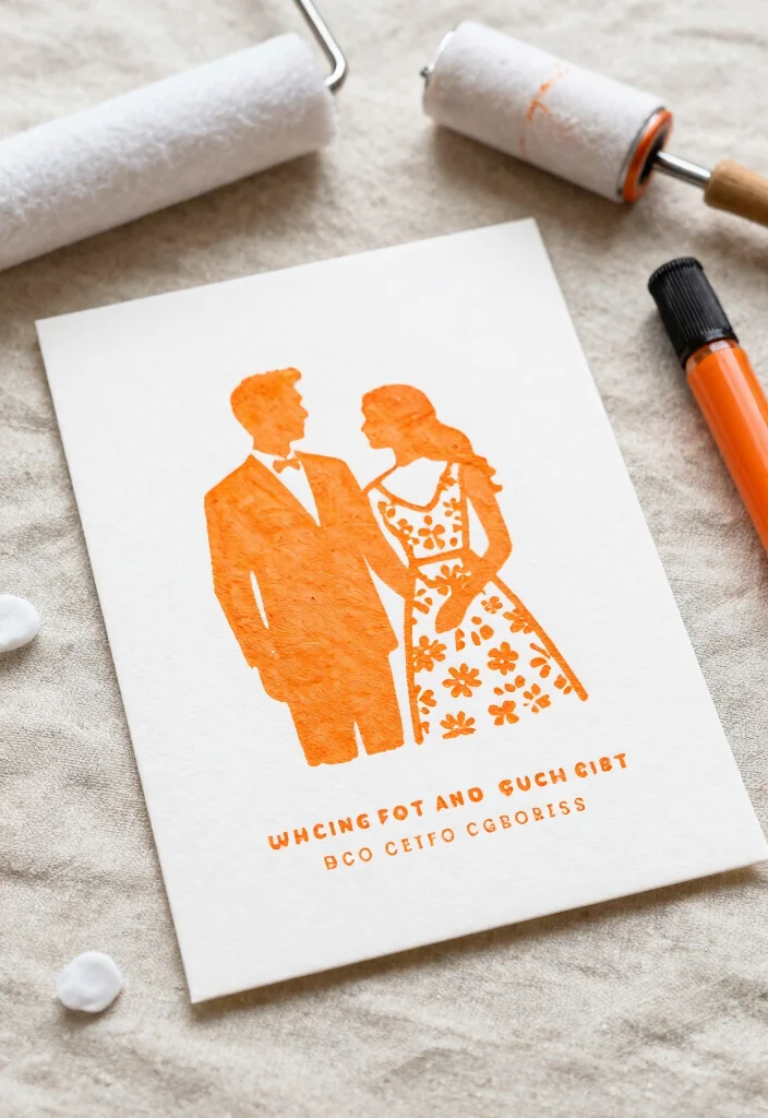 14 Orange Wedding Invitations Ideas With Vibrant Charm - 13. Eco-Friendly Screen Printing 1