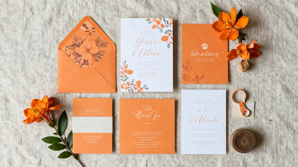 14 Orange Wedding Invitations Ideas With Vibrant Charm