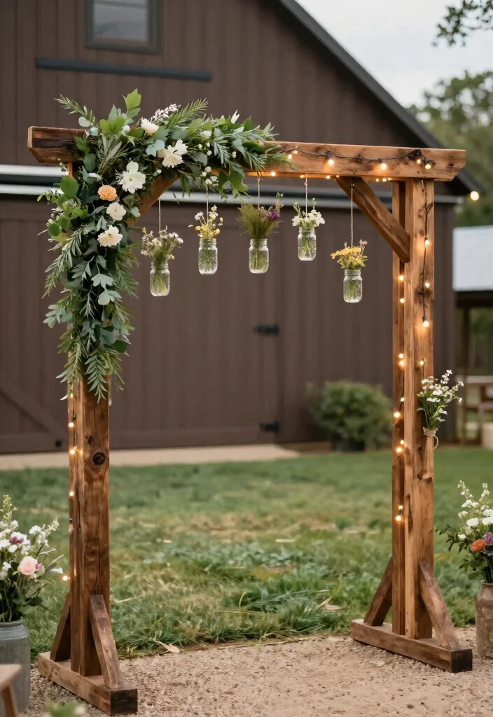 14 Summer Wedding Arch Ideas With Bright Seasonal Vibes 50 14 Summer Wedding Arch Ideas With Bright Seasonal Vibes - 10. Farmhouse Chic Arch 1