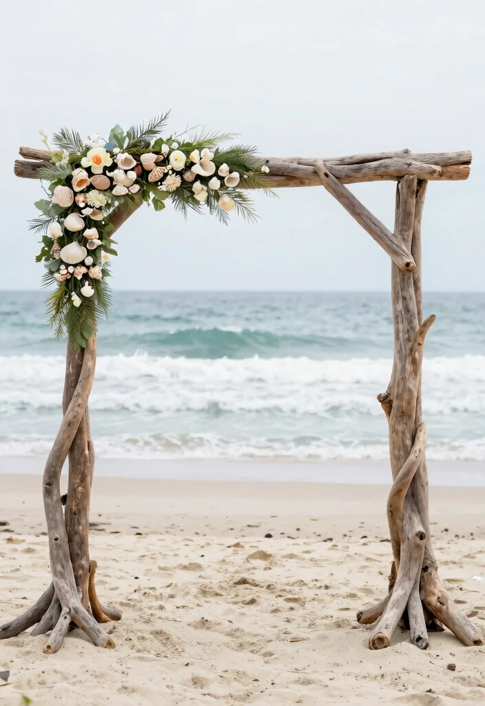 14 Summer Wedding Arch Ideas With Bright Seasonal Vibes 53 14 Summer Wedding Arch Ideas With Bright Seasonal Vibes - 13. Artistic Driftwood Arch 1