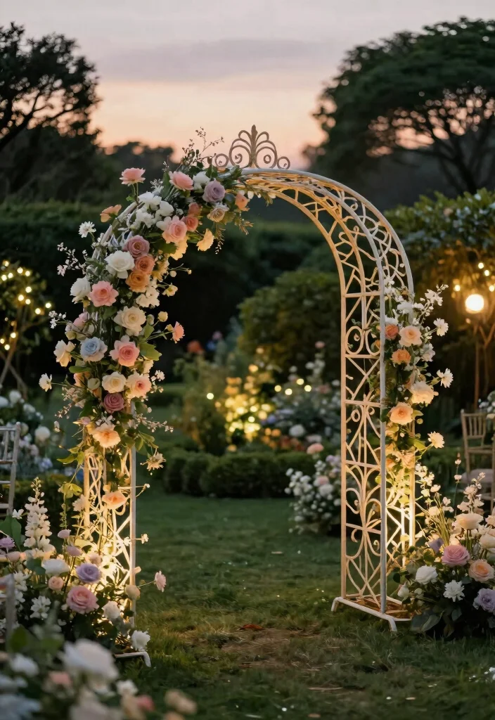 14 Summer Wedding Arch Ideas With Bright Seasonal Vibes 64 14 Summer Wedding Arch Ideas With Bright Seasonal Vibes - 14. Vintage Iron Arch 1