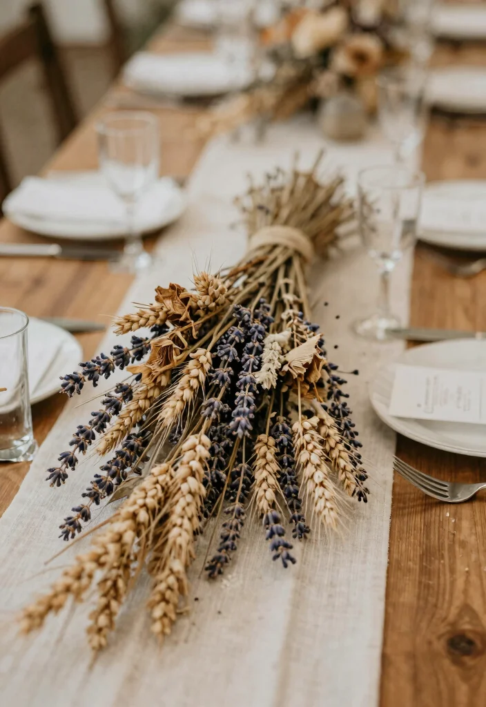 14 Top Table Wedding Flowers Ideas That Steal the Spotlight 43 14 Top Table Wedding Flowers Ideas That Steal the Spotlight - 13. Dried Floral Statements 1