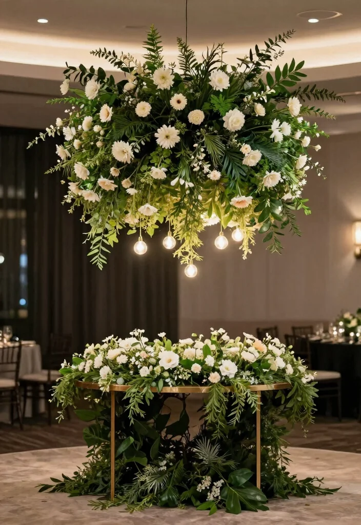 14 Top Table Wedding Flowers Ideas That Steal the Spotlight 54 14 Top Table Wedding Flowers Ideas That Steal the Spotlight - 14. Inverted Designs 1