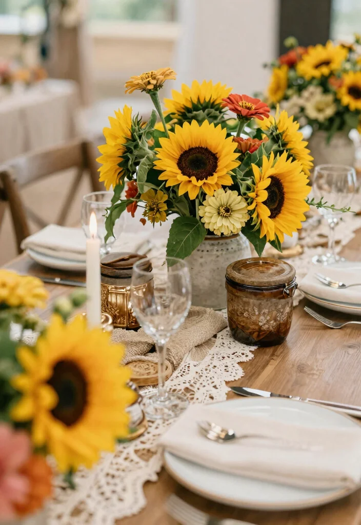 14 Top Table Wedding Flowers Ideas That Steal the Spotlight 5 14 Top Table Wedding Flowers Ideas That Steal the Spotlight - 5. Bohemian Blooms 1
