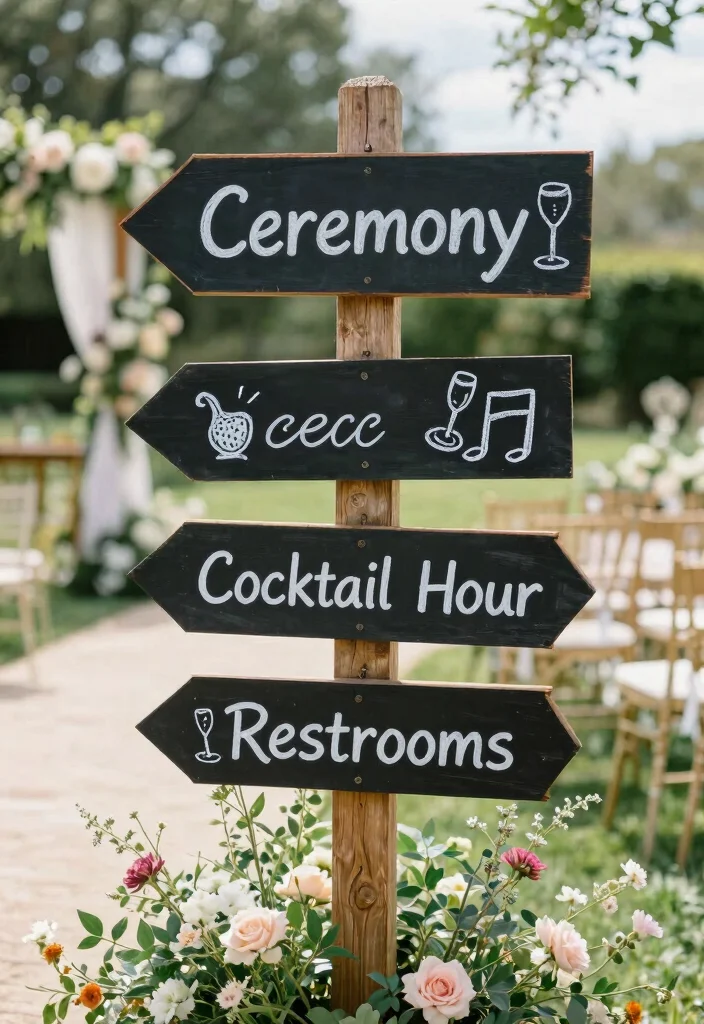 14 Wedding Chalkboard Signs Ideas With Rustic Charm 12 14 Wedding Chalkboard Signs Ideas With Rustic Charm - 2. Directional Signs to Guide Guests 1