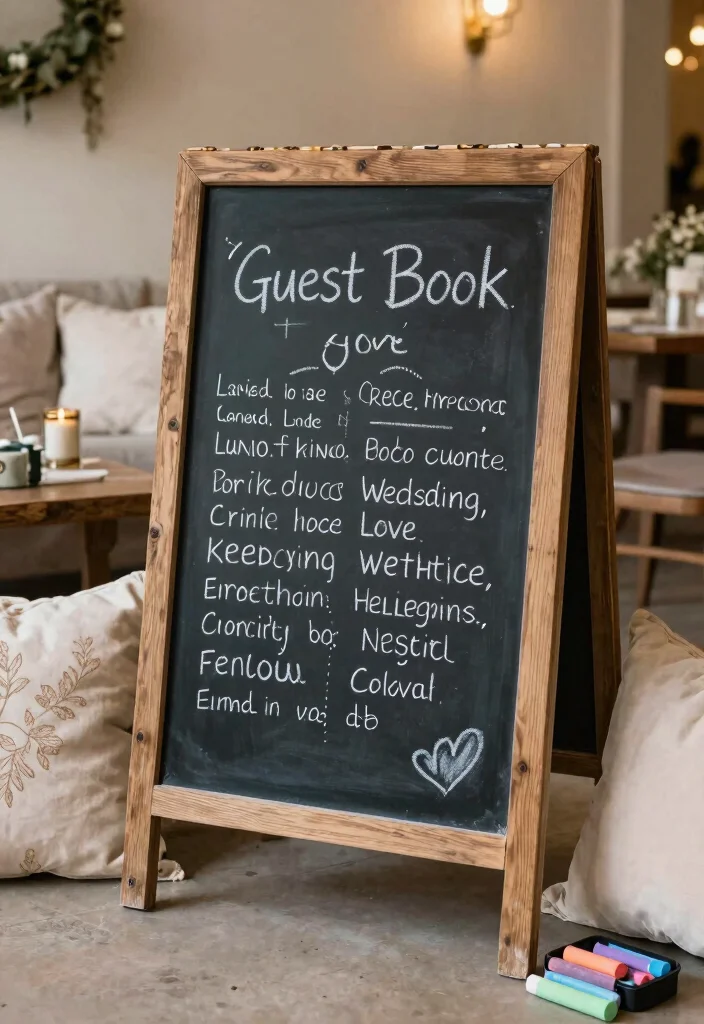 14 Wedding Chalkboard Signs Ideas With Rustic Charm 17 14 Wedding Chalkboard Signs Ideas With Rustic Charm - 7. Guest Book Sign with a Twist 1