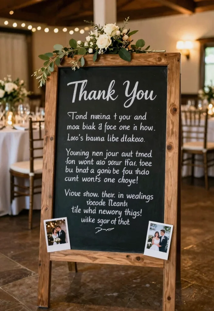 14 Wedding Chalkboard Signs Ideas With Rustic Charm 18 14 Wedding Chalkboard Signs Ideas With Rustic Charm - 8. Thank You Sign for Acknowledgement 1