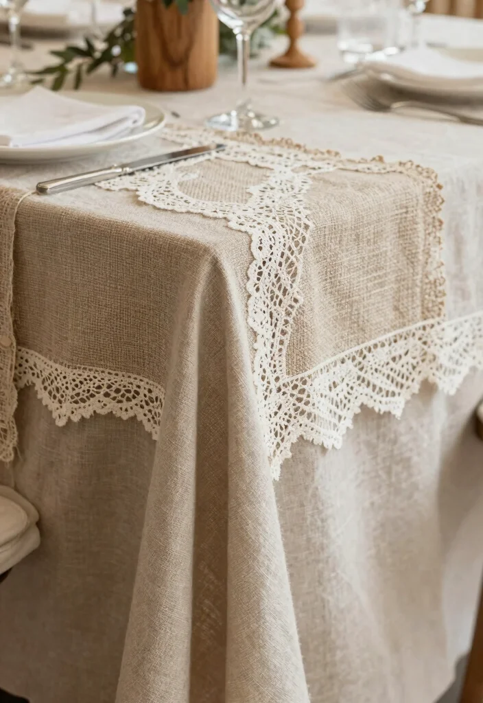 14 Wedding Decor Table Ideas That Feel Elegant & Chic 2 14 Wedding Decor Table Ideas That Feel Elegant & Chic - 2. Earthy Textured Table Linens 1