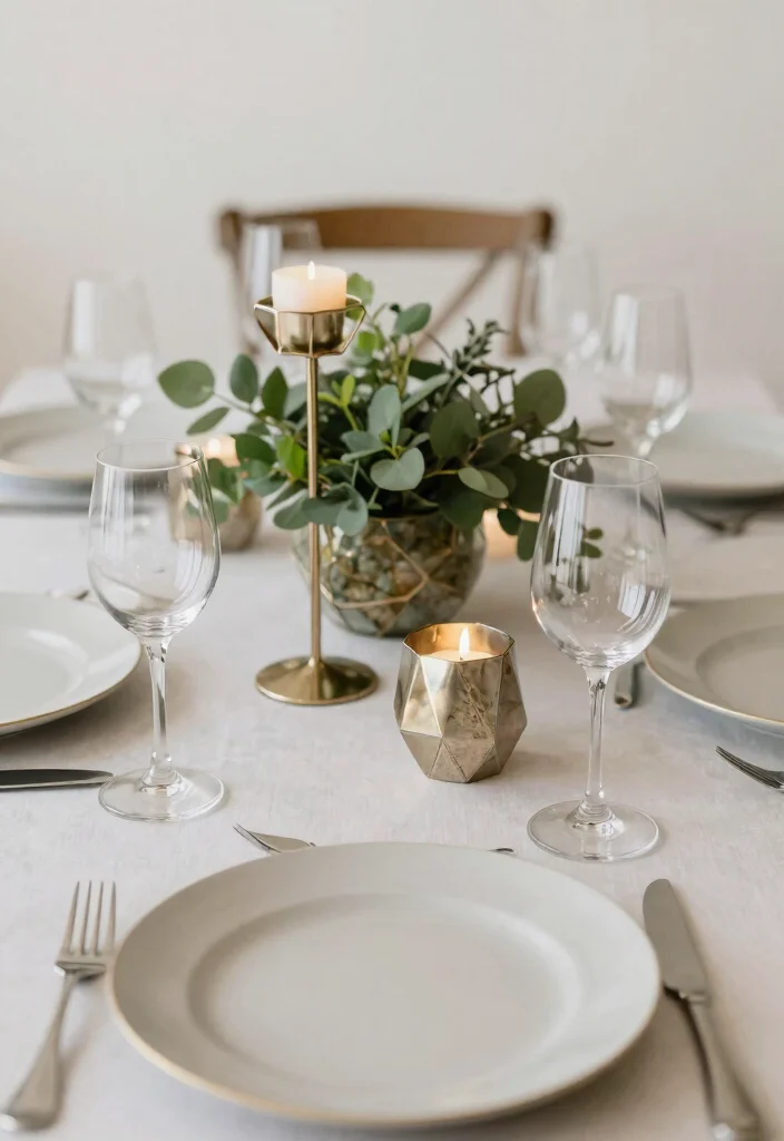 14 Wedding Decor Table Ideas That Feel Elegant & Chic 13 14 Wedding Decor Table Ideas That Feel Elegant & Chic - 3. Minimalist Geometric Decor 1