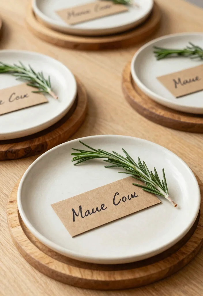 14 Wedding Decor Table Ideas That Feel Elegant & Chic 24 14 Wedding Decor Table Ideas That Feel Elegant & Chic - 4. Handcrafted Place Settings 1