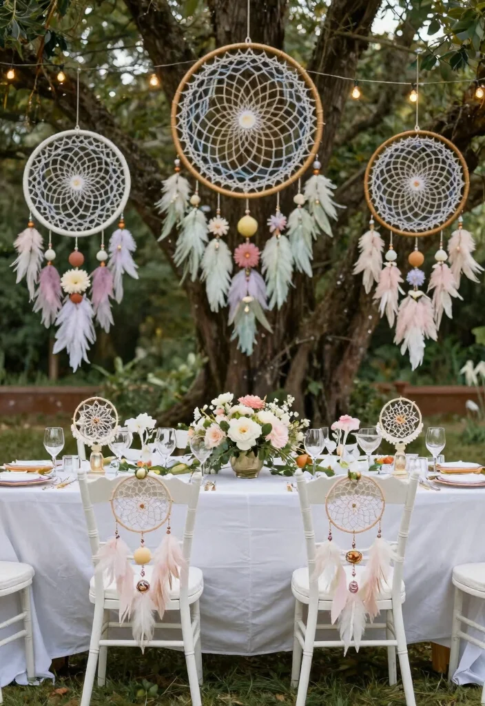 14 Wedding Decor Table Ideas That Feel Elegant & Chic 36 14 Wedding Decor Table Ideas That Feel Elegant & Chic - 6. Dreamcatcher Displays 1