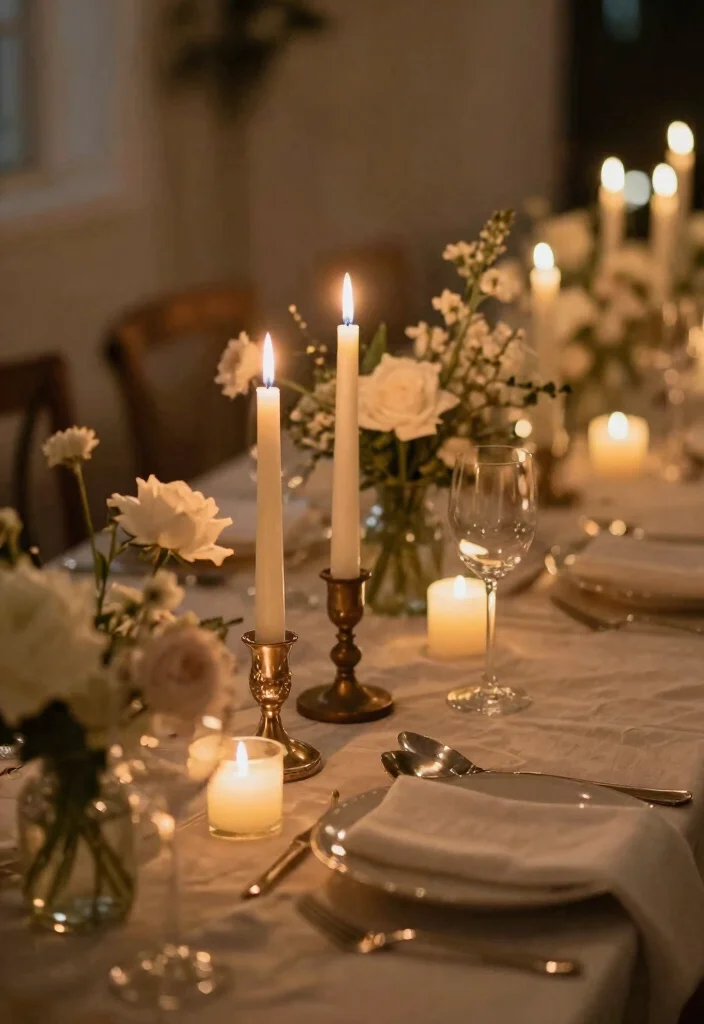 14 Wedding Decor Table Ideas That Feel Elegant & Chic 37 14 Wedding Decor Table Ideas That Feel Elegant & Chic - 7. Candlelit Elegance 1