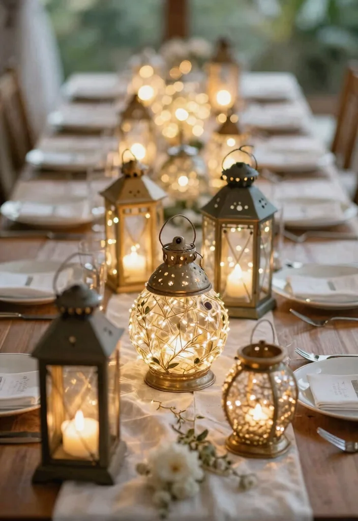 14 Wedding Decor Table Ideas That Feel Elegant & Chic 49 14 Wedding Decor Table Ideas That Feel Elegant & Chic - 9. Bohemian Lanterns 1