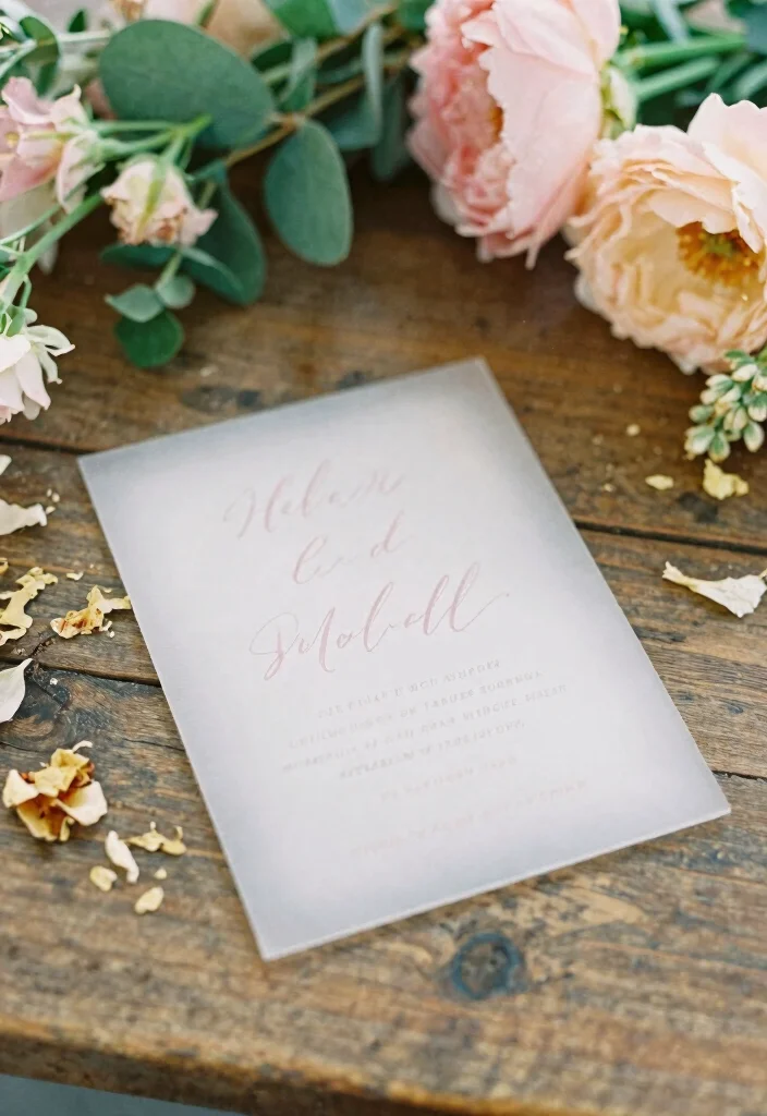 15 Acrylic Wedding Invitations Ideas With Modern Elegance 2 15 Acrylic Wedding Invitations Ideas With Modern Elegance - 2. Frosted Finish 1