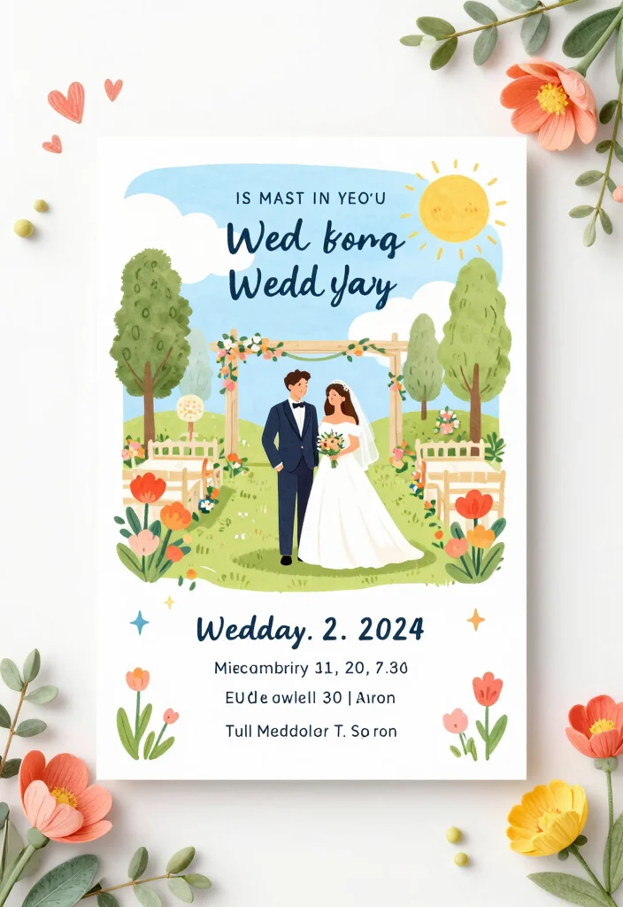 15 Acrylic Wedding Invitations Ideas With Modern Elegance 27 15 Acrylic Wedding Invitations Ideas With Modern Elegance - 7. Whimsical Illustrations 1