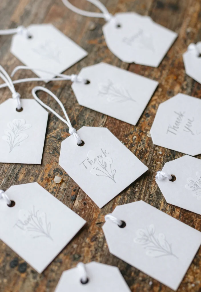 15 All White Flowers Wedding Ideas With Pure Elegance 65 15 All White Flowers Wedding Ideas With Pure Elegance - 15. White Flower thank you Tags 1