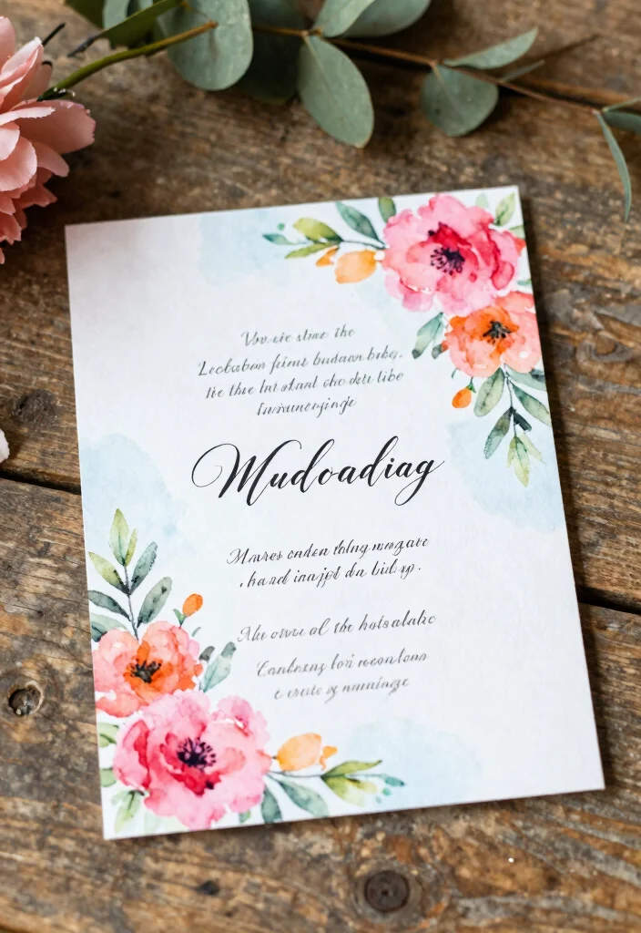 15 Bright Wedding Invitations Ideas That Pop Beautifully - 1. Floral Watercolor Wonders 1
