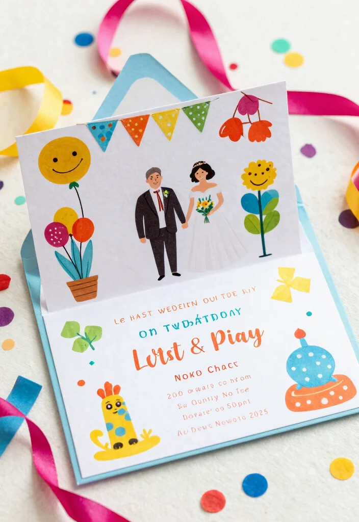 15 Bright Wedding Invitations Ideas That Pop Beautifully - 12. Interactive Elements 1