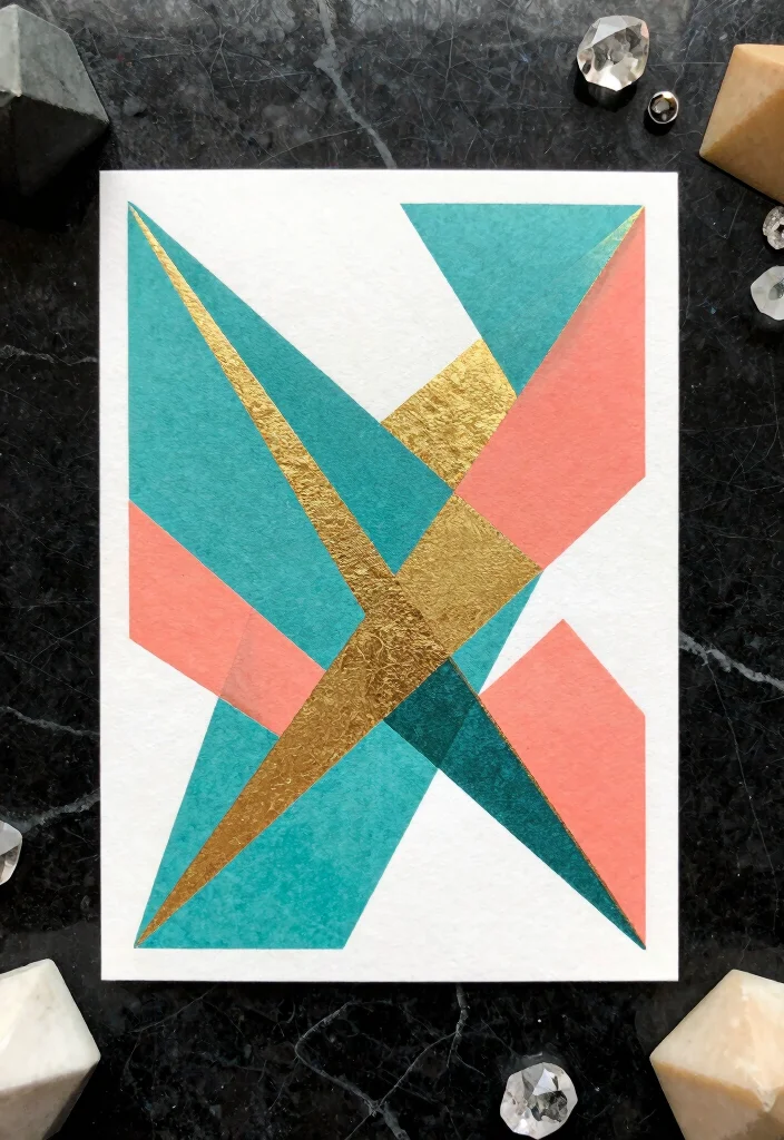 15 Bright Wedding Invitations Ideas That Pop Beautifully - 2. Geometric Glam 1