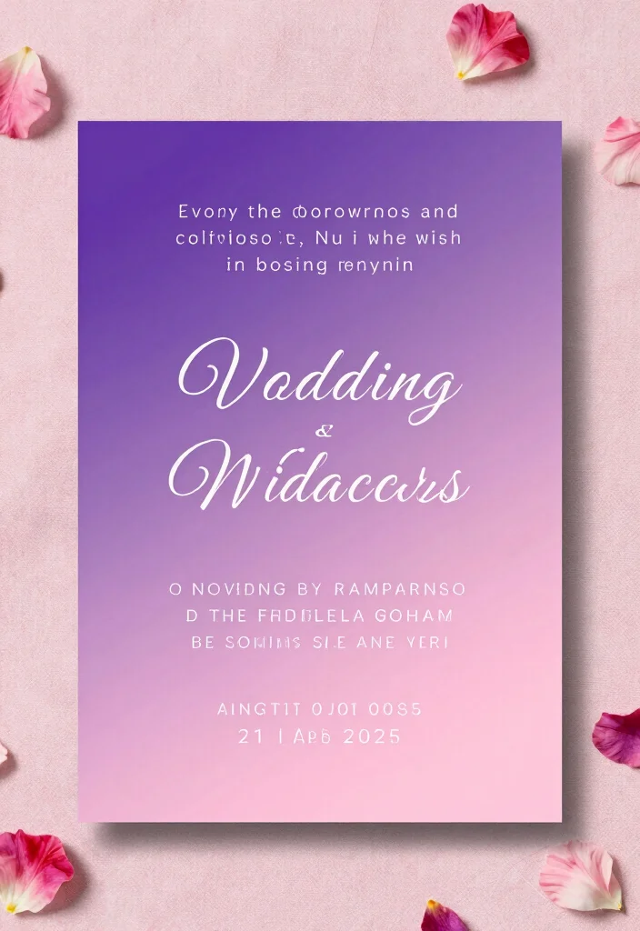 15 Bright Wedding Invitations Ideas That Pop Beautifully - 5. Ombre Effects 1