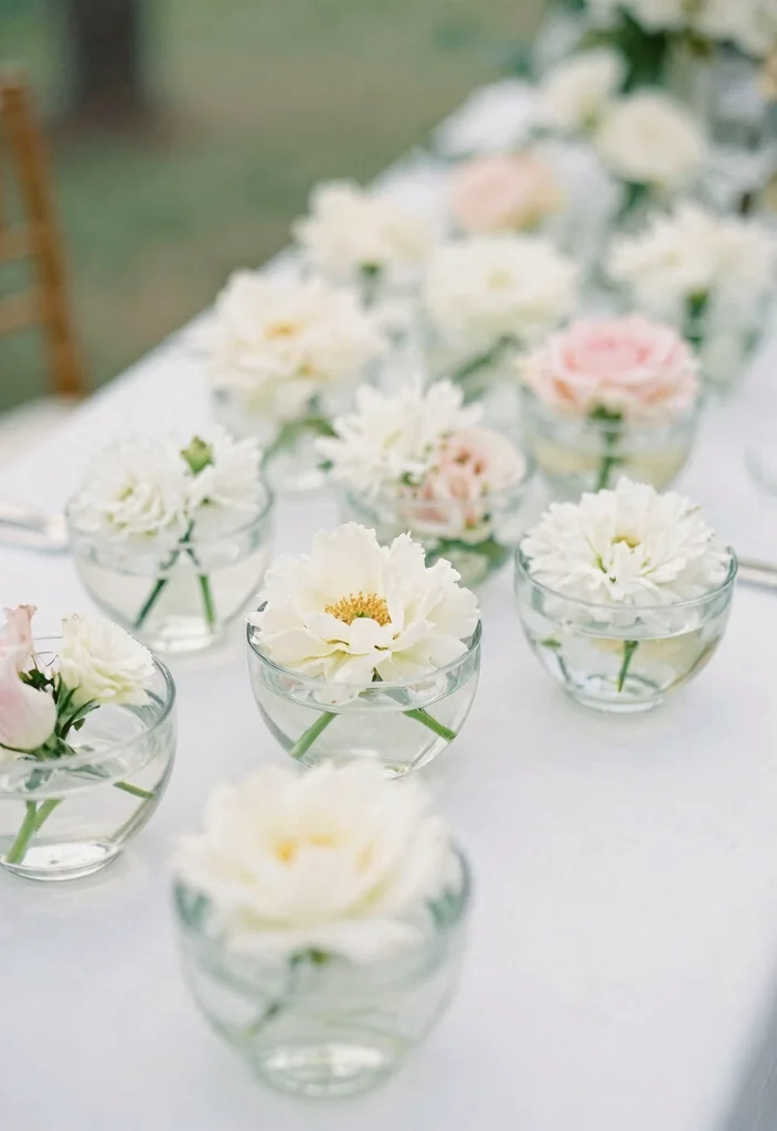 15 Classic Wedding Centerpieces Ideas With Timeless Elegance - 12. Floating Floral Arrangements 1