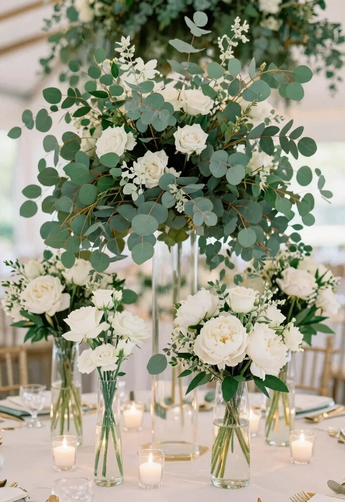 15 Eucalyptus Wedding Table Decor 2026 Trending Ideas With Natural Elegance 1 15 Eucalyptus Wedding Table Decor 2026 Trending Ideas With Natural Elegance - 1. Lush Eucalyptus Centerpieces 1