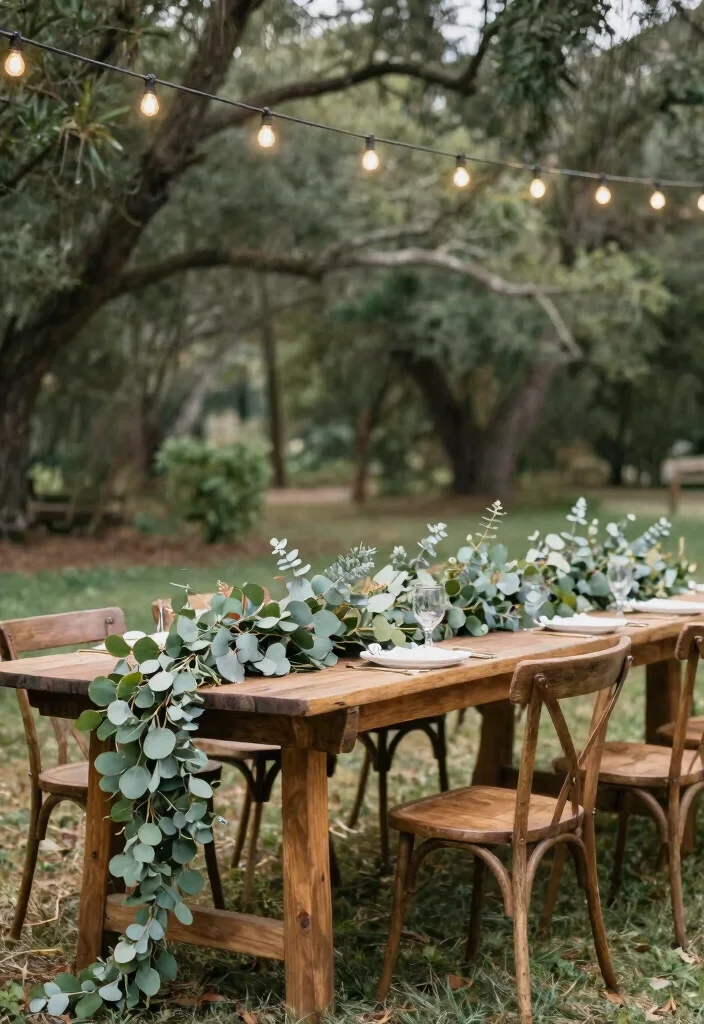15 Eucalyptus Wedding Table Decor 2026 Trending Ideas With Natural Elegance 52 15 Eucalyptus Wedding Table Decor 2026 Trending Ideas With Natural Elegance - 12. Eucalyptus for Outdoor Weddings 1