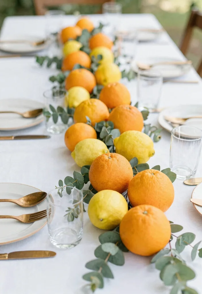 15 Eucalyptus Wedding Table Decor 2026 Trending Ideas With Natural Elegance 12 15 Eucalyptus Wedding Table Decor 2026 Trending Ideas With Natural Elegance - 2. Eucalyptus and Fruit Accents 1