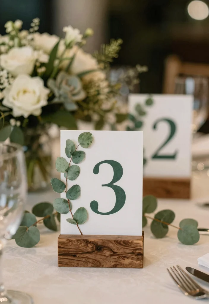 15 Eucalyptus Wedding Table Decor 2026 Trending Ideas With Natural Elegance 35 15 Eucalyptus Wedding Table Decor 2026 Trending Ideas With Natural Elegance - 5. Eucalyptus Table Numbers 1