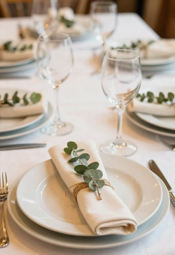 15 Eucalyptus Wedding Table Decor 2026 Trending Ideas With Natural Elegance 49 15 Eucalyptus Wedding Table Decor 2026 Trending Ideas With Natural Elegance - 9. Eucalyptus Napkin Rings 1
