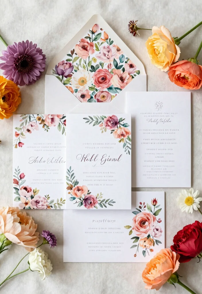 15 Green Wedding Invitations 2026 Trending Ideas With Fresh Modern Style - 11. Floral Motifs 1