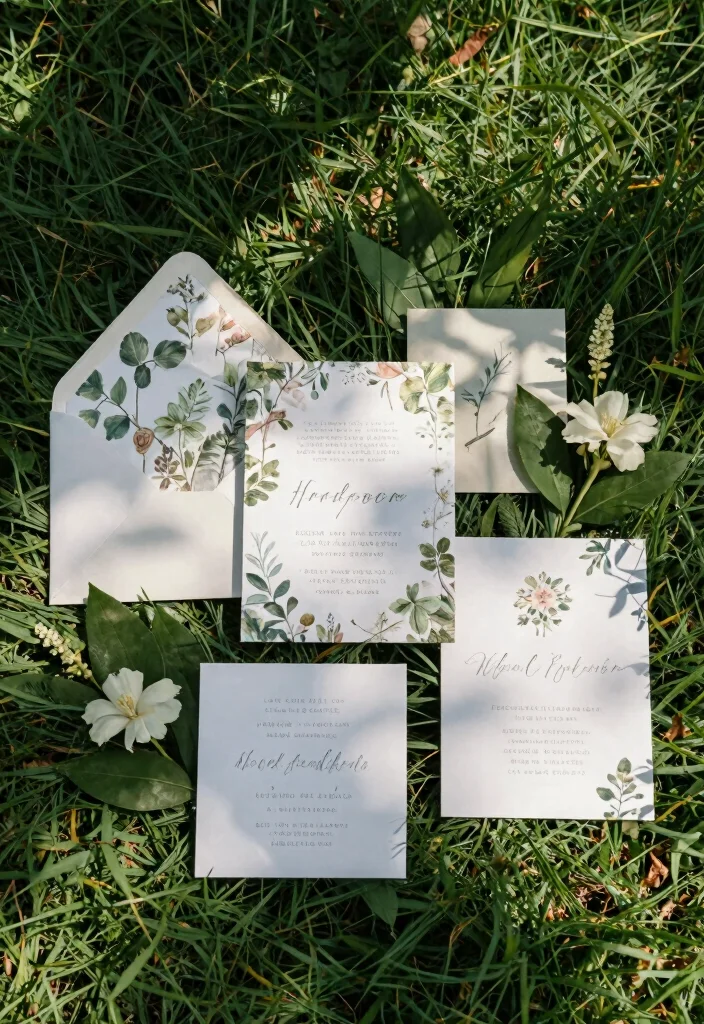 15 Green Wedding Invitations 2026 Trending Ideas With Fresh Modern Style - 4. Nature-Inspired Designs 1