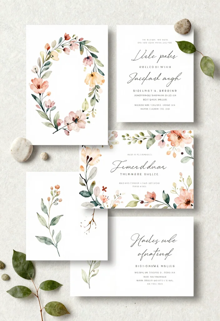 15 Green Wedding Invitations 2026 Trending Ideas With Fresh Modern Style - 7. Watercolor Illustrations 1