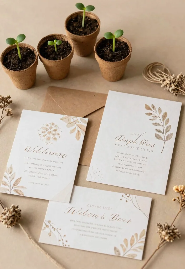 15 Green Wedding Invitations 2026 Trending Ideas With Fresh Modern Style - 9. Biodegradable Invitations 1