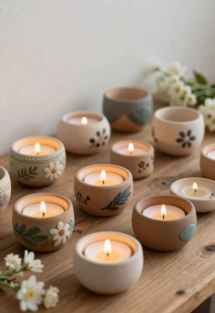 15 Pottery Wedding Favors Ideas With Rustic Elegance 50 15 Pottery Wedding Favors Ideas With Rustic Elegance - 10. Clay Tea Light Holders 1