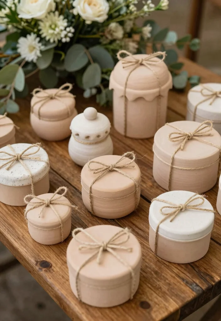 15 Pottery Wedding Favors Ideas With Rustic Elegance 51 15 Pottery Wedding Favors Ideas With Rustic Elegance - 11. Clay Favor Boxes 1