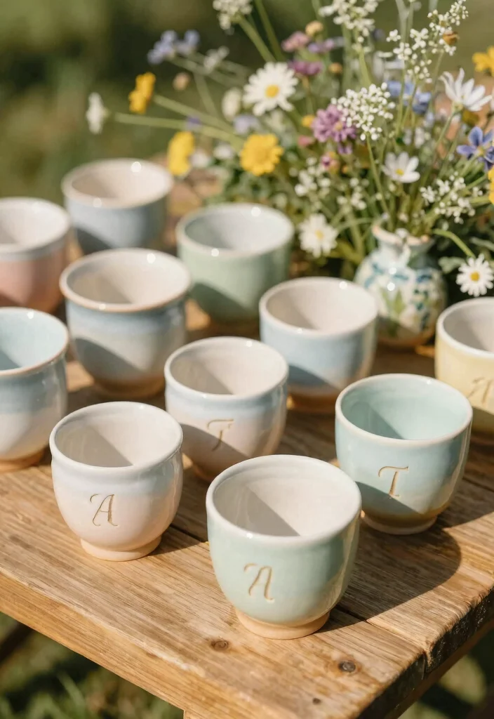 15 Pottery Wedding Favors Ideas With Rustic Elegance 12 15 Pottery Wedding Favors Ideas With Rustic Elegance - 2. Personalized Clay Cups 1