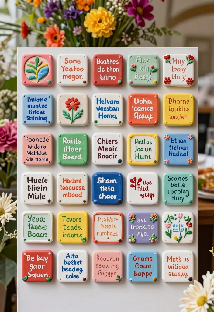 15 Pottery Wedding Favors Ideas With Rustic Elegance 49 15 Pottery Wedding Favors Ideas With Rustic Elegance - 9. Unique Clay Tile Magnets 1