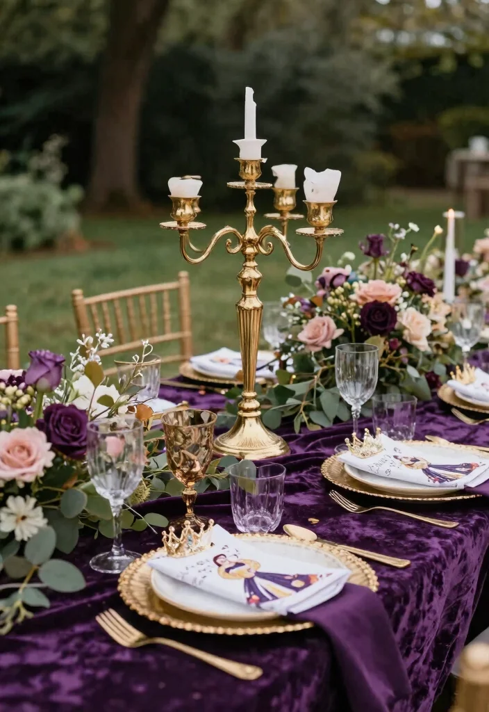 15 Romantic Wedding Table Settings Ideas With Soft Glow - 13. Fairytale Fantasy 1