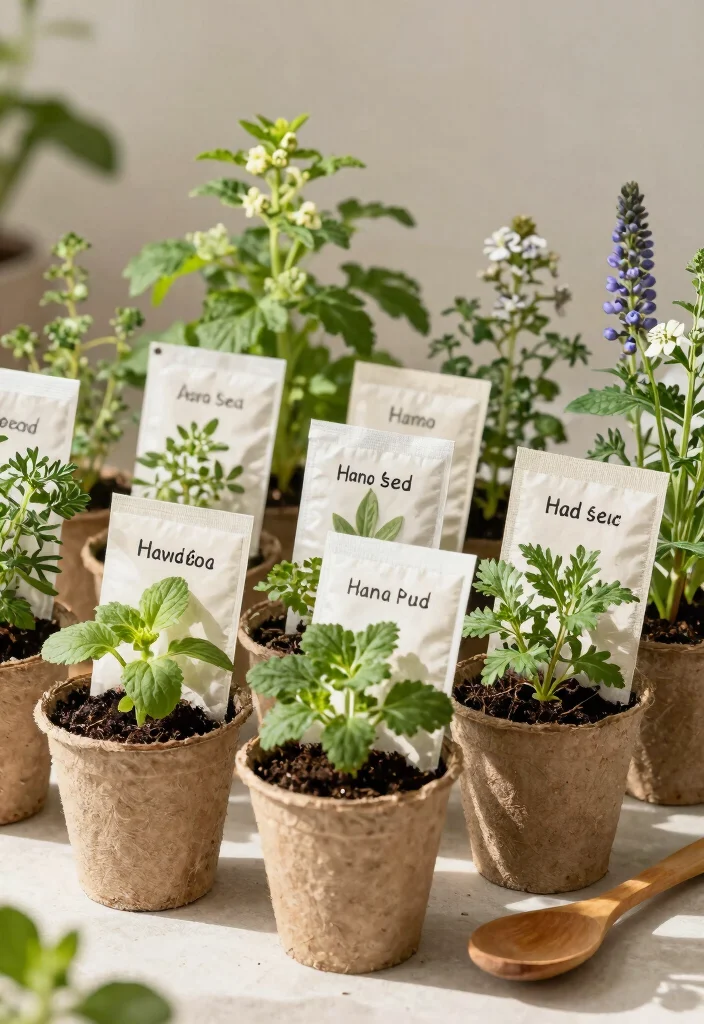 15 Seed Wedding Favors Ideas With Meaningful Charm - 2. Herb Garden Favors 1