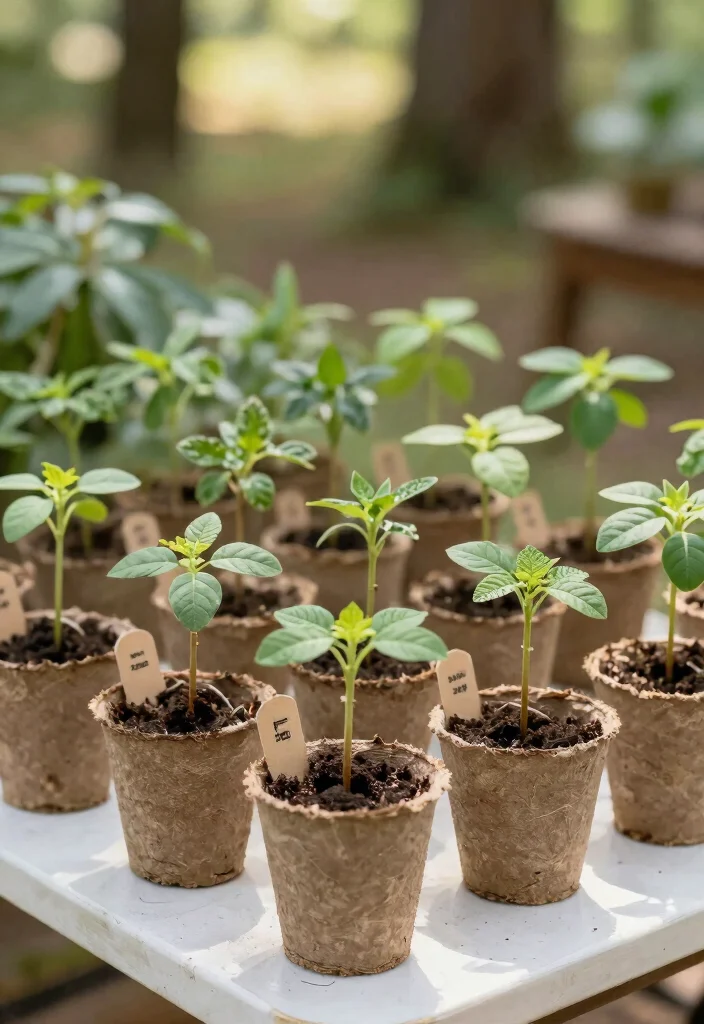 15 Seed Wedding Favors Ideas With Meaningful Charm - 7. Tree Seedlings 1