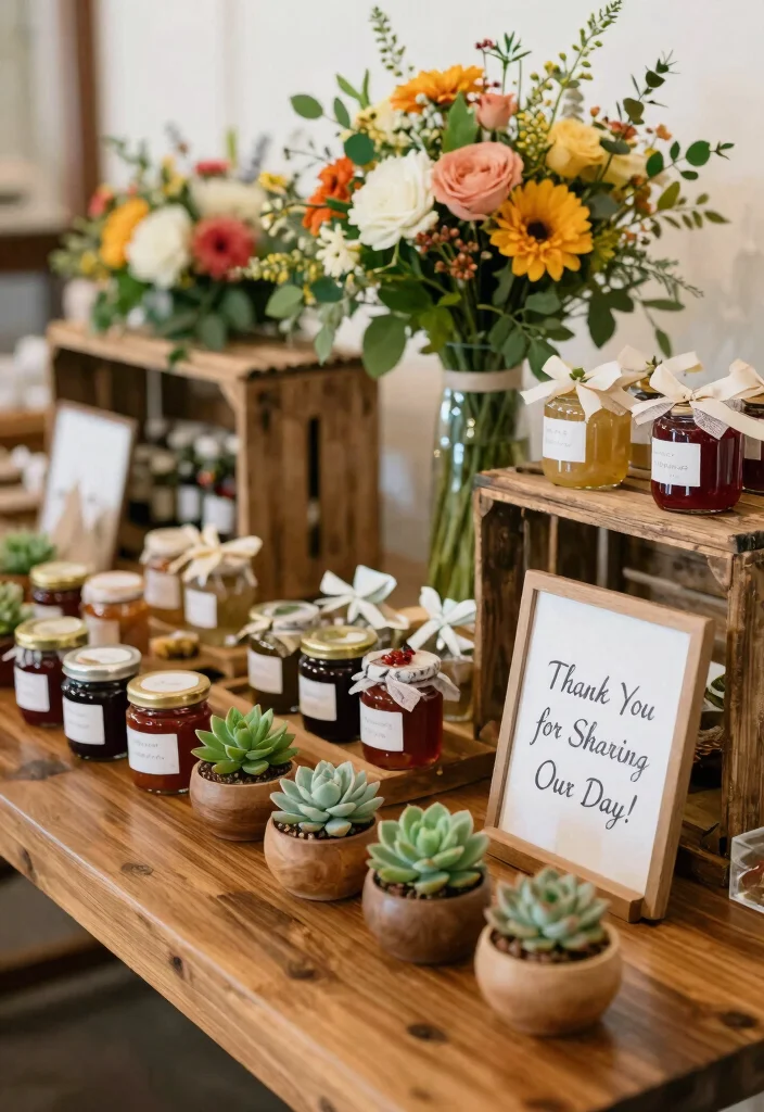 15 Signs for Wedding Reception Ideas That Look Stylish - 7. Unique Favors with Personal Touch Signs 1